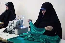 مراسم افتتاحیه کارگاه های دوخت لباس شیرخوارگان حسینی