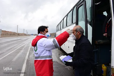 طرح فاصله گذاری اجتماعی در ورودی شهر تبریز