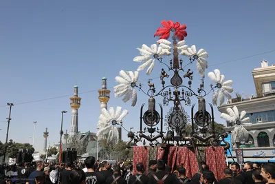 حرکت دسته های عزاداری به سمت حرم مطهر رضوی