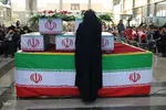 استقبال از پیکر شهدای گمنام در شهرکرد‎