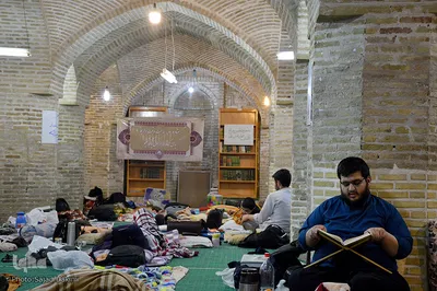 مراسم اعتکاف در مسجد جامع قم