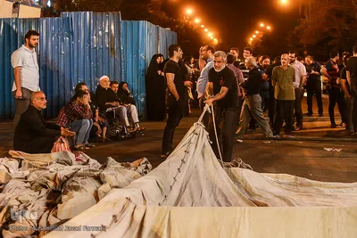 برپایی خیمه ی عزای حسینیه کربلای های تهران
