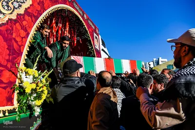 تشییع ۶ شهید گمنام دوران دفاع مقدس در البرز