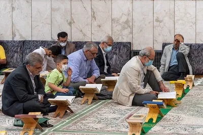 آیین جزء خوانی قرآن در مسجد حضرت رسول اکرم (ص) کرج