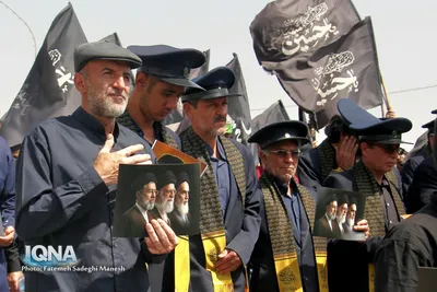 زائران و مجاوران در مسجد مقدس جمکران جهت عرض تسلیت به امام زمان