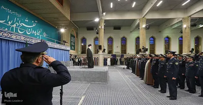 دیدار فرماندهان نیروی هوایی و پدافند هوایی ارتش با رهبر انقلاب