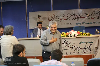 نشست خبری یازدهمین جشنواره سراسری تئاتر رضوی با حضور محمود عزیزی