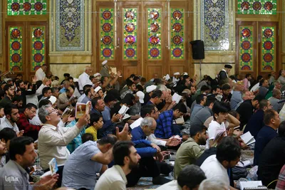 قرائت دعای عرفه در مسجد مقدس جمکران