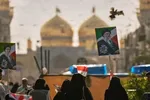 پیکر رهبر شهید انقلاب وارد کربلا شد + فیلم