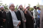 تجمع حوزویان و دانشگاهیان در اعتراض به حمله وحشیانه اسرائیل به بیمارستان غزه‎