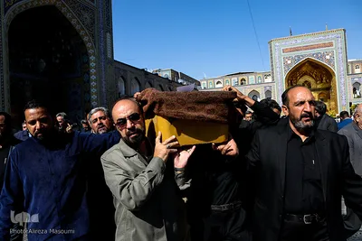 مراسم تشییع کاظم محمدزاده در حرم مطهر رضوی