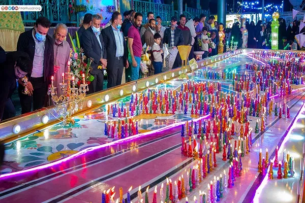 بالصور والفيديو...العراقيون يحيون ذكرى ولادة الامام المهدي(عج) في كربلاء