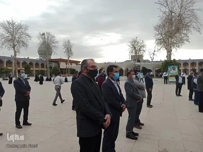 تشییع پیکر شهید محسن جعفری در حرم حضرت شاهچراغ (ع)