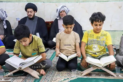 جزءخوانی قرآن در مسجد امام موسی کاظم(ع) کارون