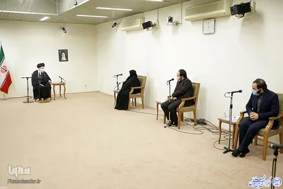 دیدار حضرت آیت الله العظمی خامنه ای، رهبر انقلاب با خانواده دانشمند شهید، محسن فخری زاده