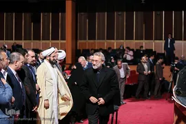 علی لاریجانی رییس مجلس شورای اسلامی در هشتمین همایش غزه نماد مقاومت 
