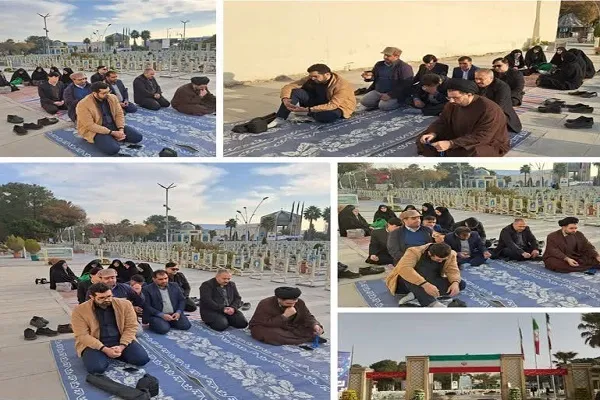 تجدید میثاق مسئولان مؤسسه ثامن‌الائمه(ع) با آرمان‌های شهدا