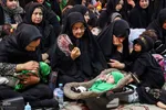 مراسم شیرخارگان حسینی در حسینیه اعظم زنجان