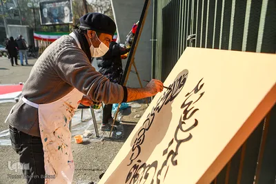 ورکشاپ نقاشی در اولین سالگرد شهادت شهید سلیمانی
