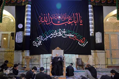 مراسم عزاداری سیدالشهدا در حرم حضرت معصومه(س)