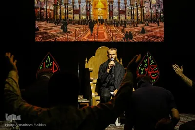 مراسم عزاداری شب سوم محرم در حرم علی ابن حمزه(ع)