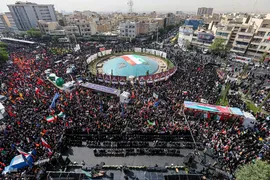 تشییع پیکر ۶۰ شهید اقتدار در تهران