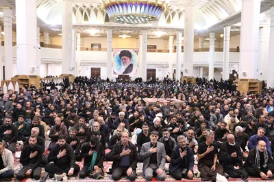 مراسم سوگواری شب شهادت رهبر معظم انقلاب در حرم شاهچراغ(ع)