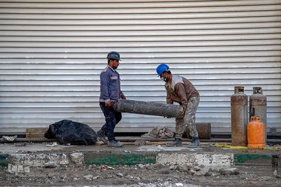 هفتمین روز ریزش برج متروپل آبادان