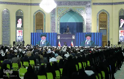 ارتباط تصویری رهبر انقلاب با جمعی از مردم آذربایجان شرقی