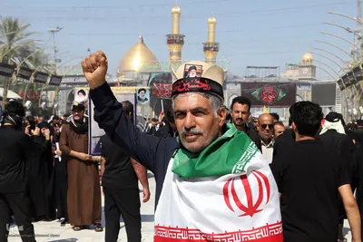 تشییع پیکر مطهر رهبر شهید در کربلا