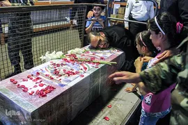 مراسم بدرقه شهید ۴ساله حادثه تروریستی اهواز