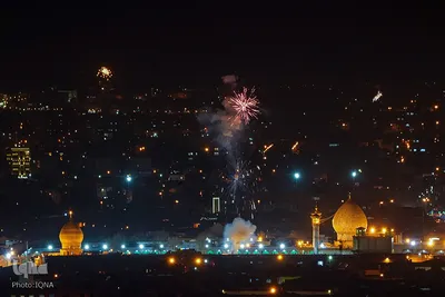 نورافشانی جشن پیروزی انقلاب اسلامی در شاهچراغ