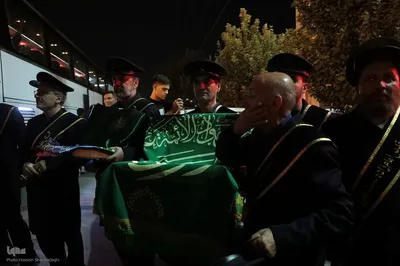 آئین بدرقه خادمان موکب امامزادگان قم مستقر در شهر مقدس سامرا