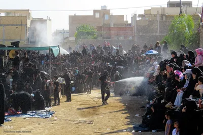 مراسم خیمه‌سوزان و مقتل‌خوانی در خمینی‌شهر اصفهان