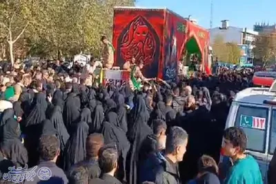تشییع باشکوه ده آلاله سرخ از کربلای ایران؛ ساری در سالروز شهادت حضرت زهرا(س)