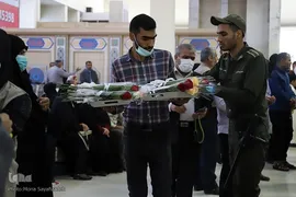 استقبال از خدام حرم مطهر امام رضا علیه السلام در فرودگاه بین‌المللی شهید سپهبد قاسم سلیمانی اهواز