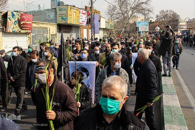 مراسم خاکسپاری و تشیع پیکر شهید «حسین فغانی»