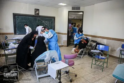 ارائه خدمت رایگان پزشکی در حاشیه شهر مشهد
