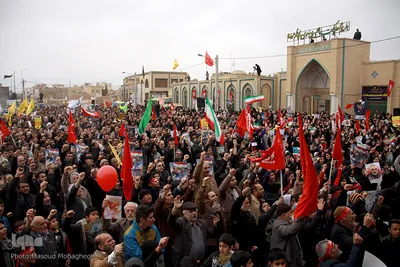 راهپیمایی مردم سمنان در حمایت از پاسخ موشکی سپاه