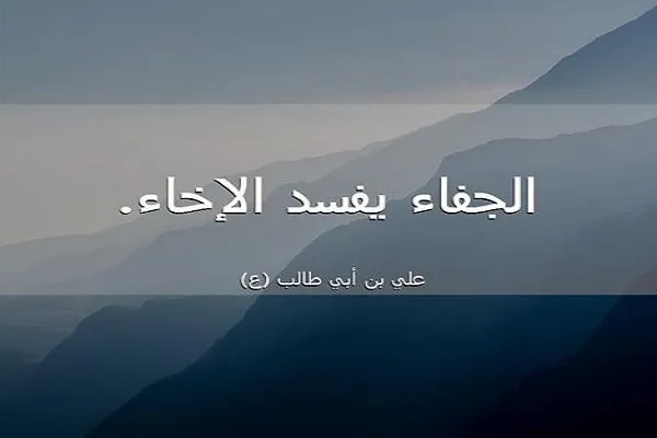 الجَفاء يورِثُ الفُرقة والوحشة بين الناس