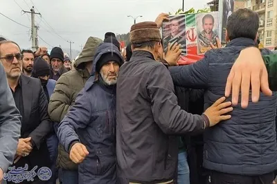 تشییع پیکر مطهر سرهنگ پاسدار شهید محمدمهدی باقری در شهر زیرآب سوادکوه