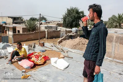 سیلاب در روستای «سید عباس» شوش