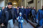 دیدار رئیس مجلس شورای اسلامی با خانواده شهدای حرم شاهچراغ(ع)