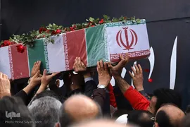 تشییع شهید گمنام در شرکت ملی حفاری