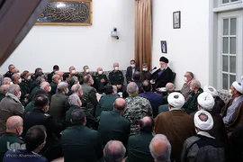 دیدار جمعی از فرماندهان ارشد نیروهای مسلح با رهبر معظم انقلاب