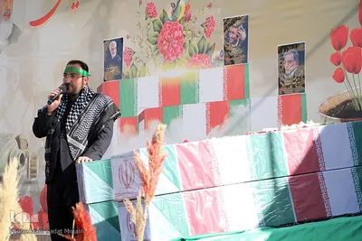 استقبال و تشییع چهار شهید گمنام در یزد‎