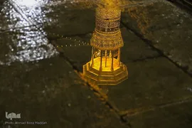 بارش اولین باران پاییزی در آستان حضرت شاهچراغ(ع)
