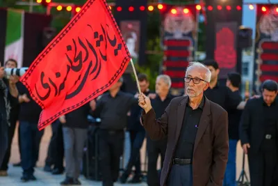 مراسم عزاداری حسینی در سنگ فرش مصلای تبریز