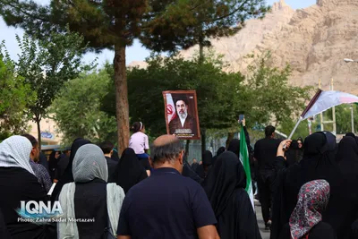 پیاده‌روی دلدادگان اربعین حسینی در خمینی‌شهر