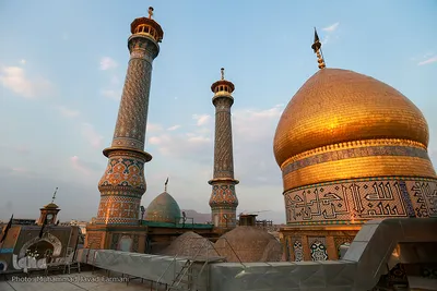 آیین تعویض پرچم گنبد حرم عبدالعظیم حسنی (ع)